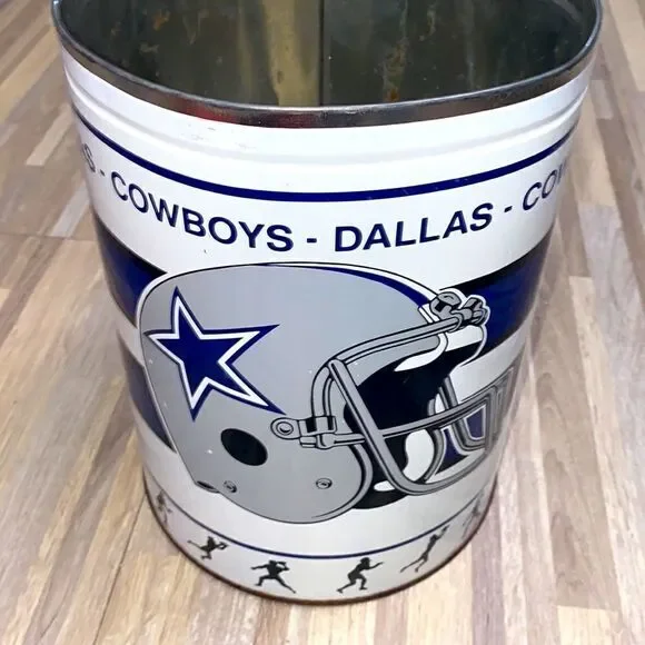 NFL Dallas Cowboy vintage t shirt single stitched vintage tin bucket man cave - Picture 7 of 16